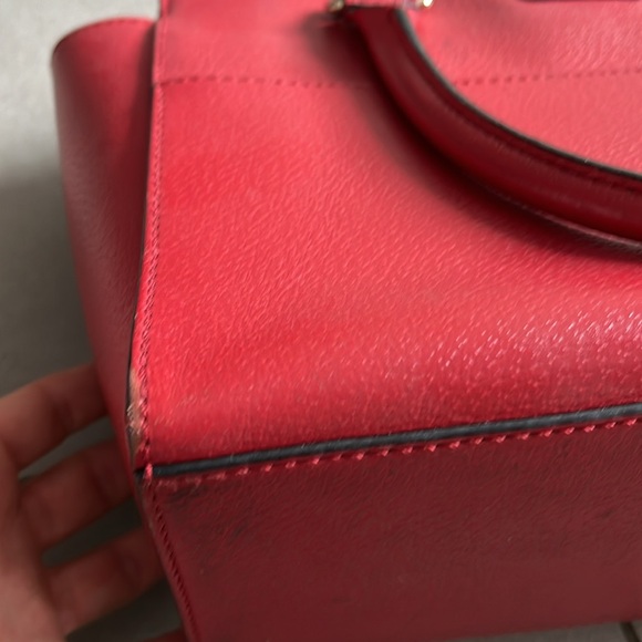 KATE SPADE red satchel purse tote - Picture 13 of 14